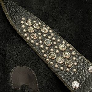 Tylie Malibu Suede Hobo Shoulder Bag w Rhinestone Studded Leather Strap 🛍